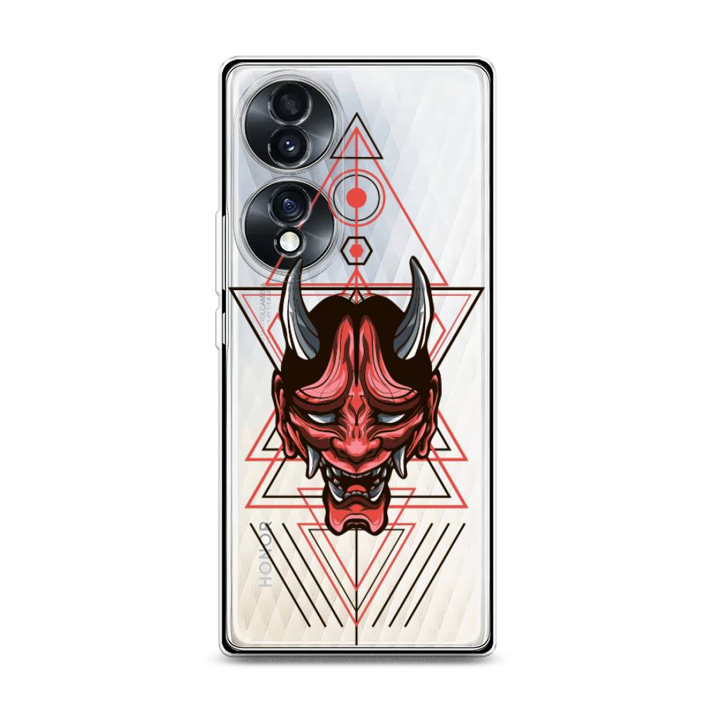 

Чехол для Honor 70 "Hanya Oni mask", Серый;красный;черный, 6108250-4