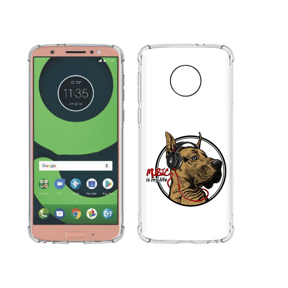 

Чехол MyPads Tocco для Motorola Moto G6 музыкальная собака (PT99805.376.490), Прозрачный, Tocco