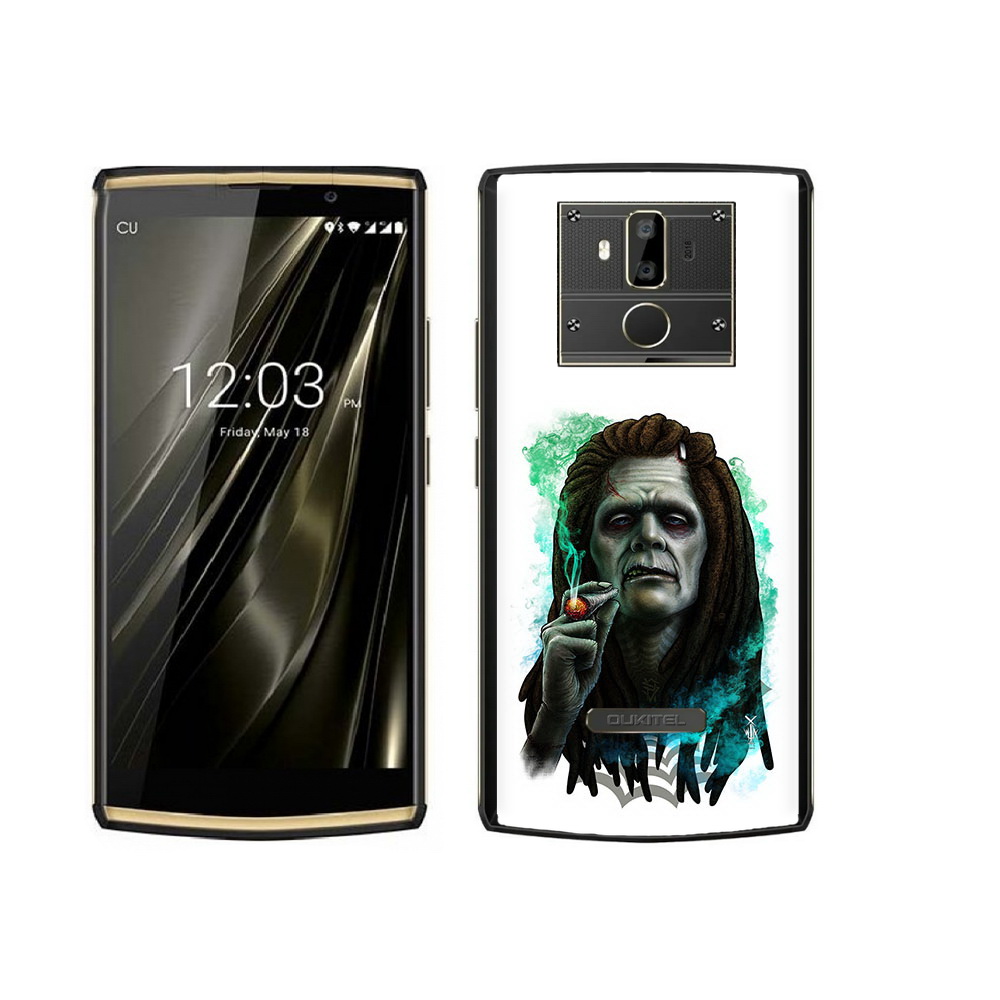 

Чехол MyPads Tocco для Oukitel K7 зеленый мужчина с сигаретой, Прозрачный, Tocco