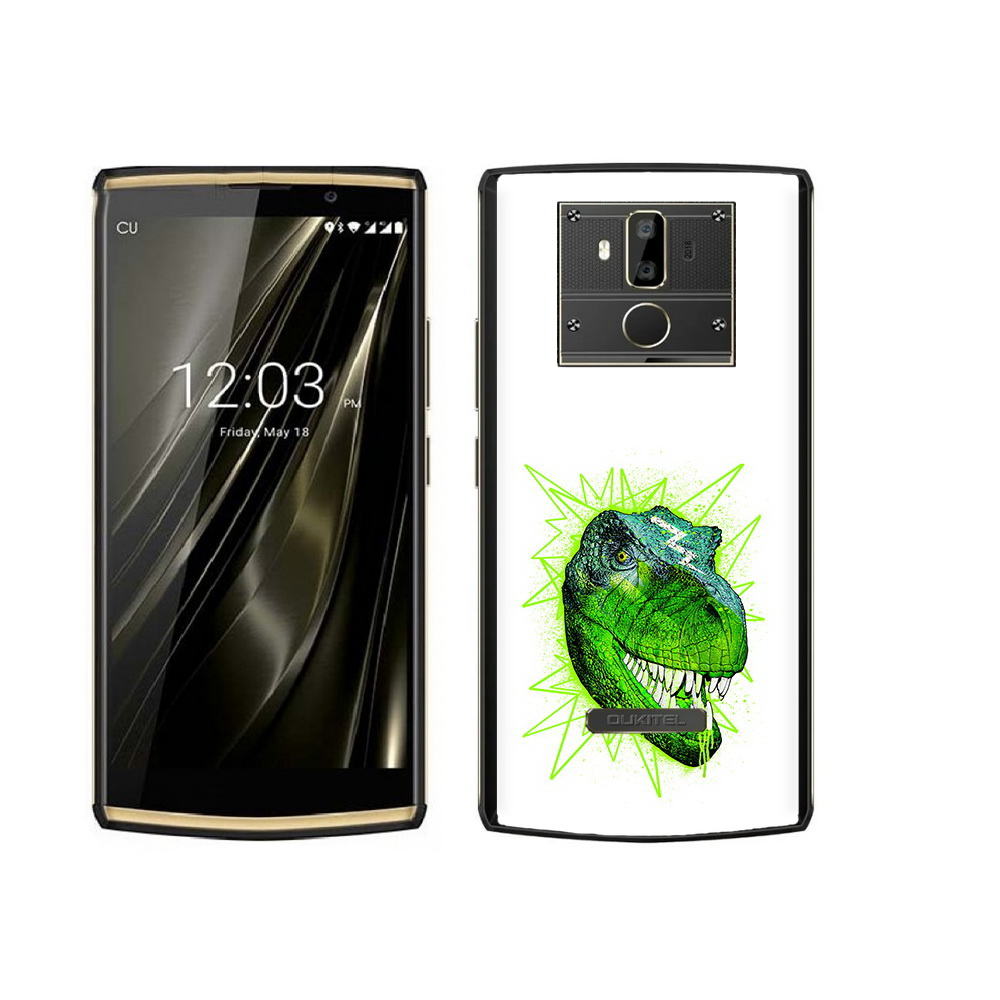 

Чехол MyPads Tocco для Oukitel K7 зеленый динозавр, Прозрачный, Tocco