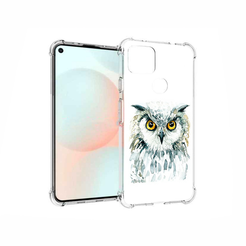 

Чехол MyPads Tocco для Google Pixel 5A Серьезная сова, Прозрачный, Tocco