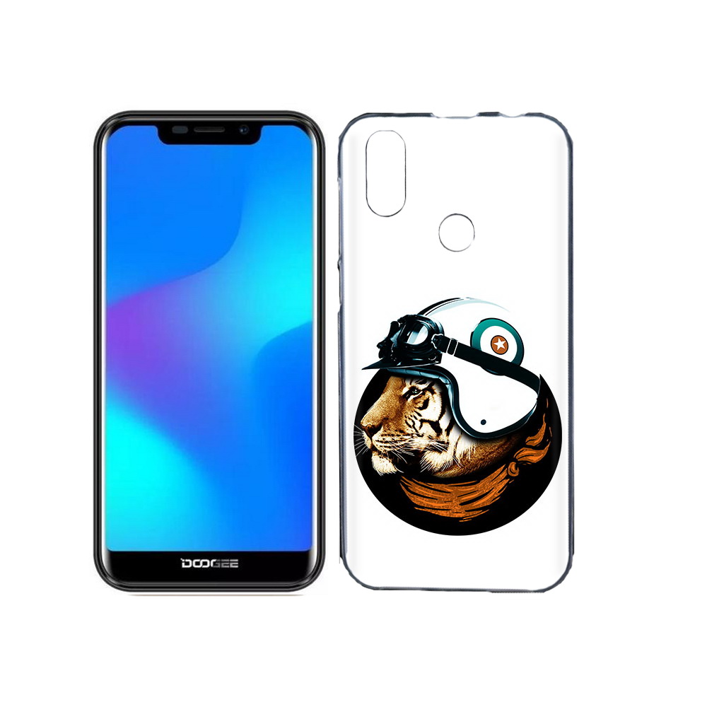 

Чехол MyPads Tocco для Doogee X70 Тигр в шлеме, Прозрачный, Tocco