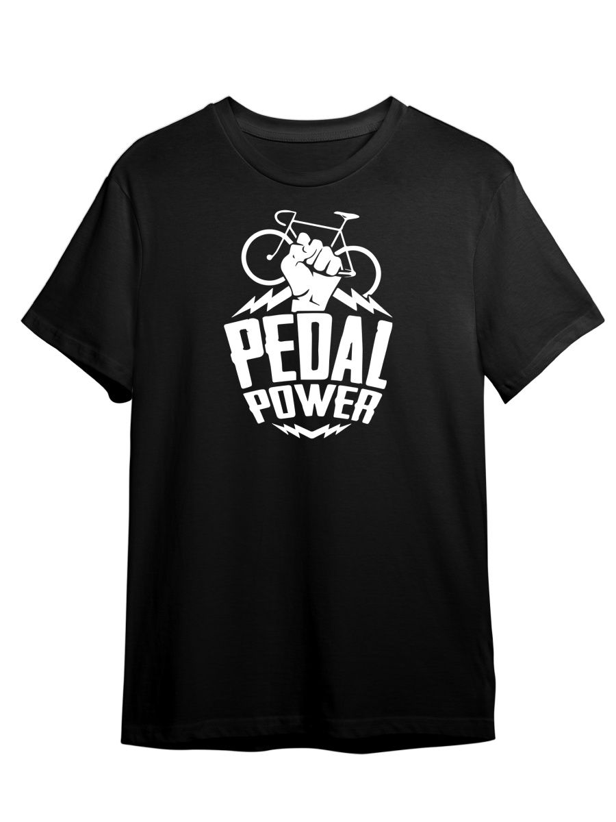 фото Футболка унисекс сувенирshop велосипед/pedal power/байк 14 черная xl