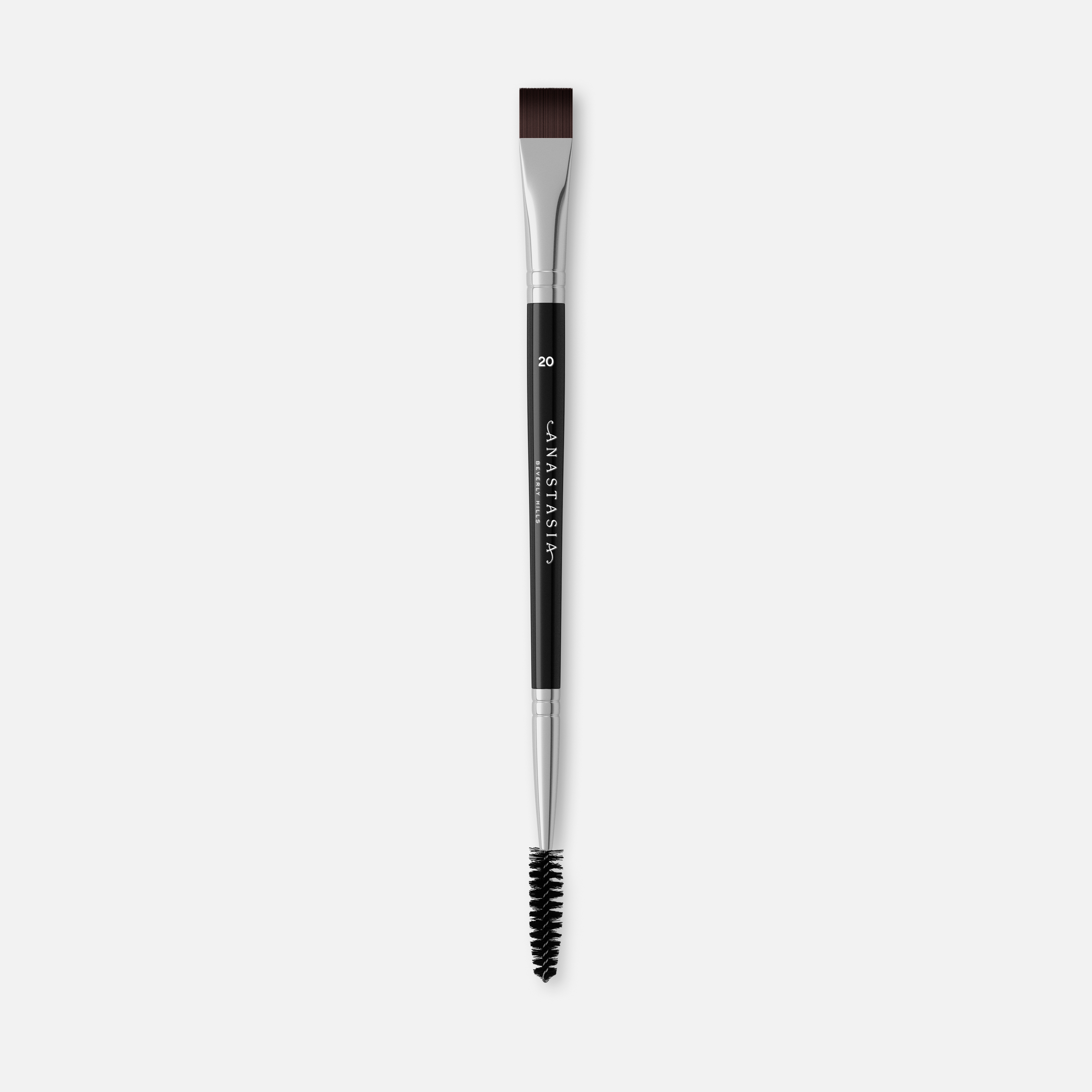 Кисть для бровей ANASTASIA BEVERLY HILLS Dual Ended Flat Detail Brush №20 двойная, черная