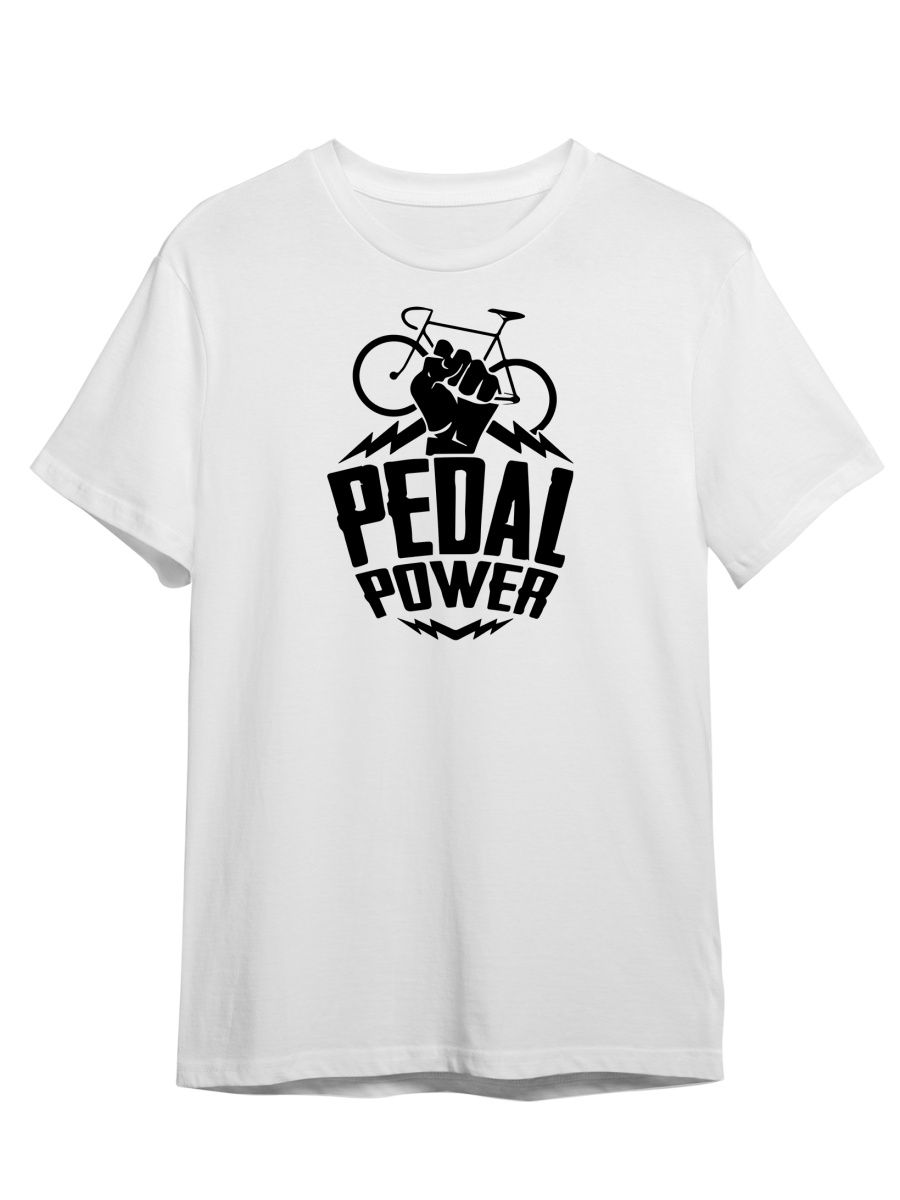 фото Футболка унисекс сувенирshop велосипед/pedal power/байк 14 белая xs