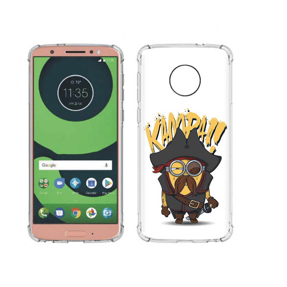 

Чехол MyPads Tocco для Motorola Moto G6 миньон пират (PT99805.376.476), Прозрачный, Tocco