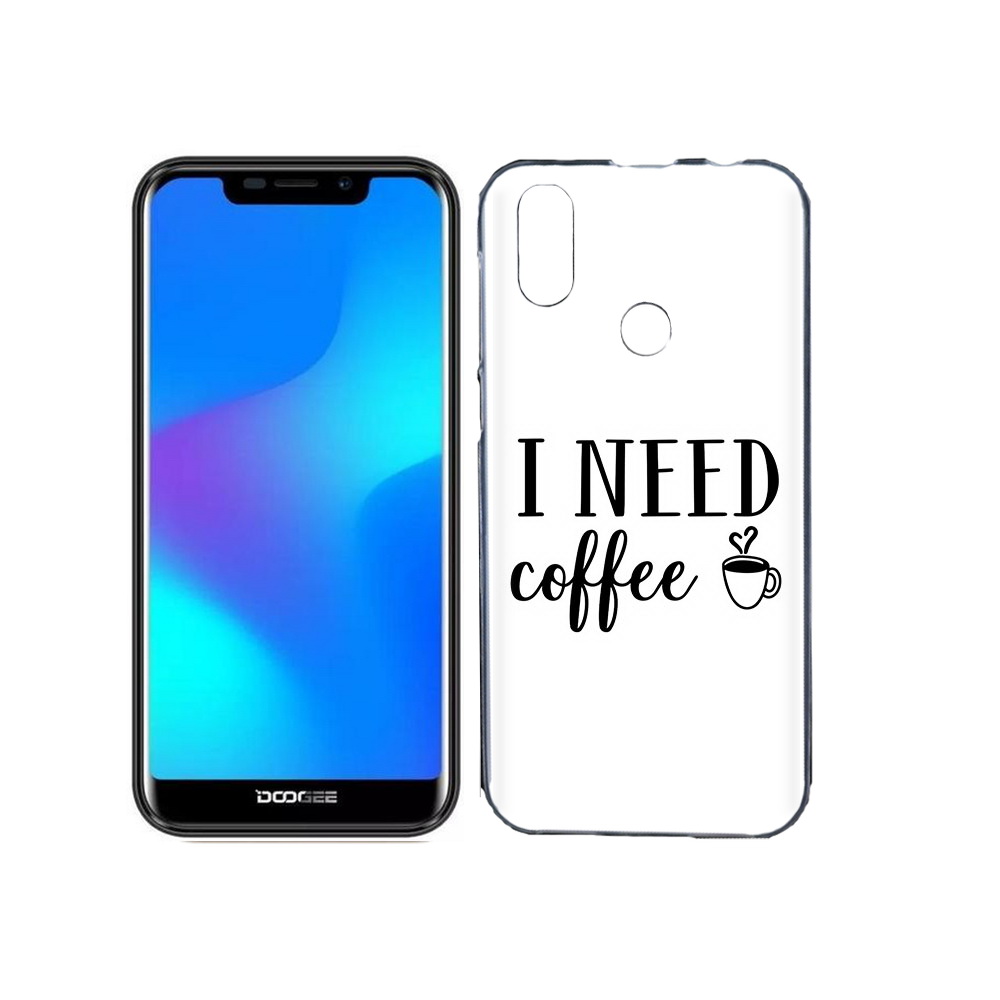 

Чехол MyPads Tocco для Doogee X70 Мне нужен кофе, Прозрачный, Tocco