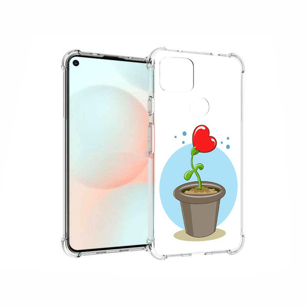 

Чехол MyPads Tocco для Google Pixel 5A Растение любви 14 февраля, Прозрачный, Tocco