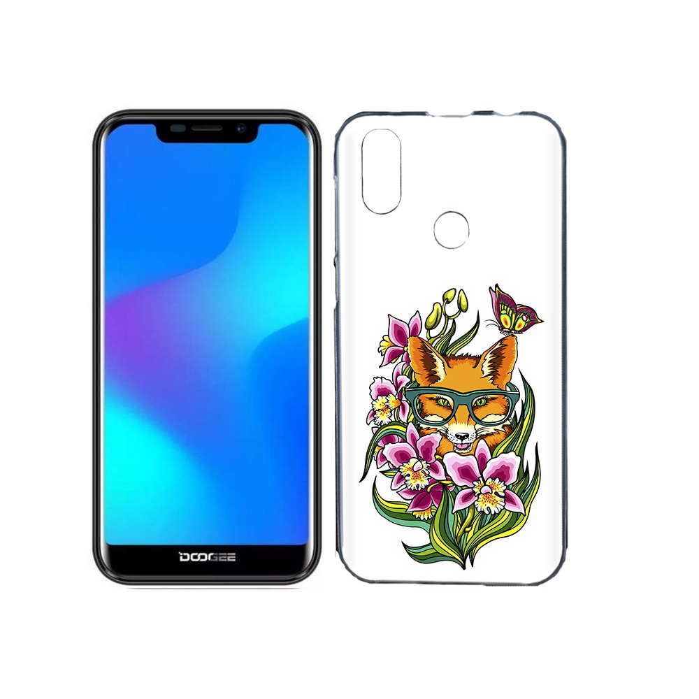 

Чехол MyPads Tocco для Doogee X70 Лиса в цветах, Прозрачный, Tocco