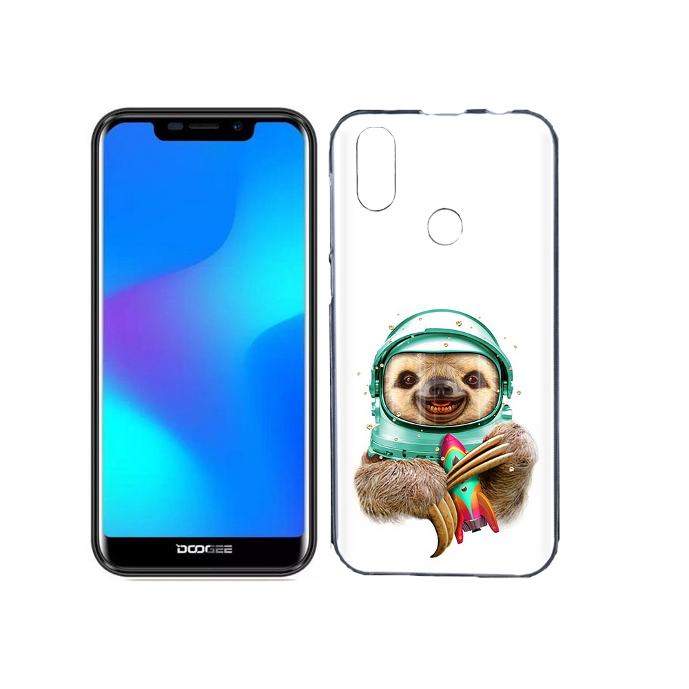

Чехол MyPads Tocco для Doogee X70 Ленивец астронавт, Прозрачный, Tocco