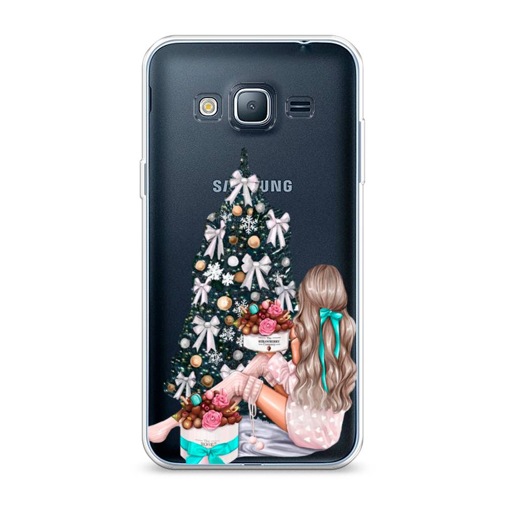 

Чехол на Samsung Galaxy J3 2016 "New Year", Зеленый;бежевый;голубой, 22450-5
