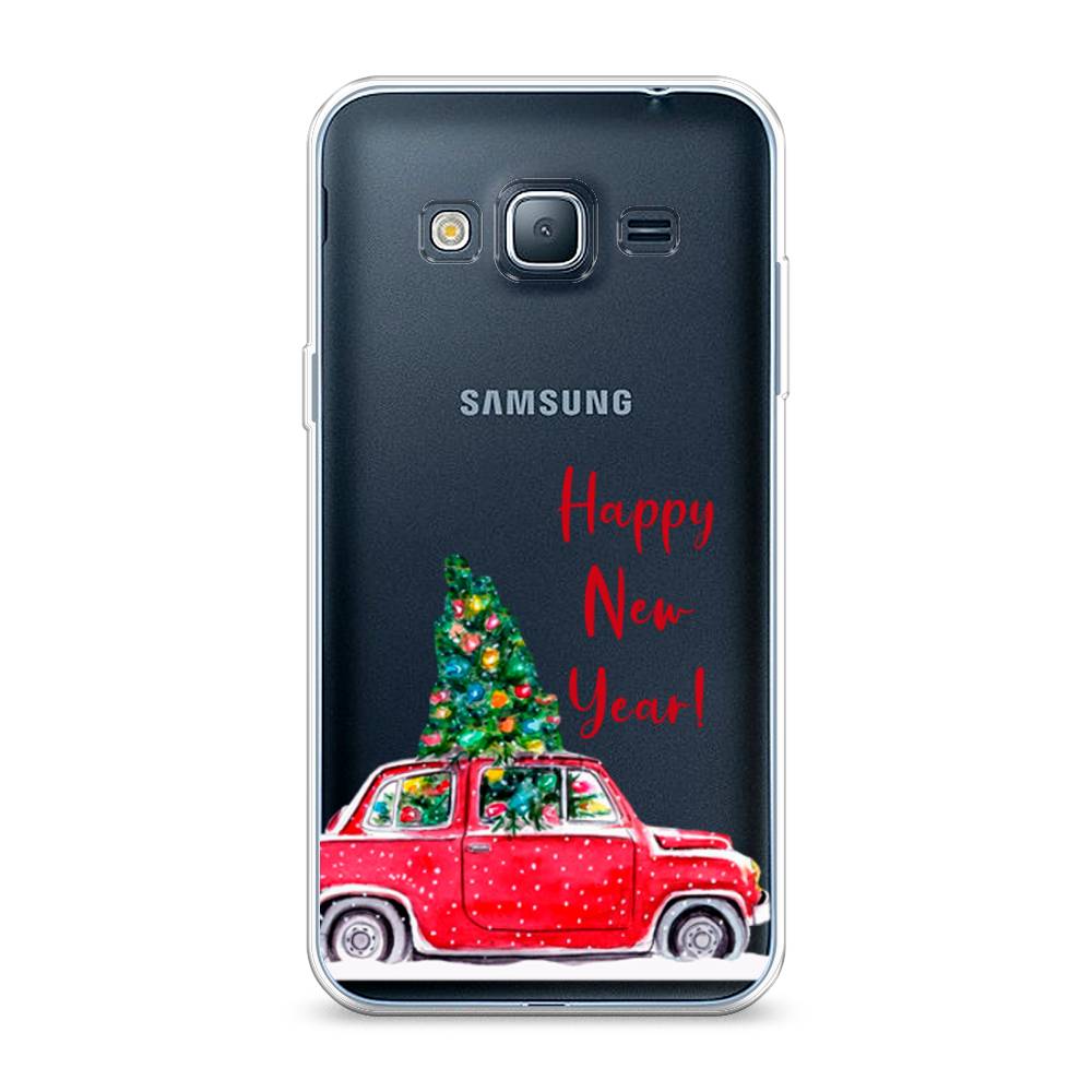 

Чехол на Samsung Galaxy J3 2016 "Happy New Year", Красный;зеленый, 22450-5