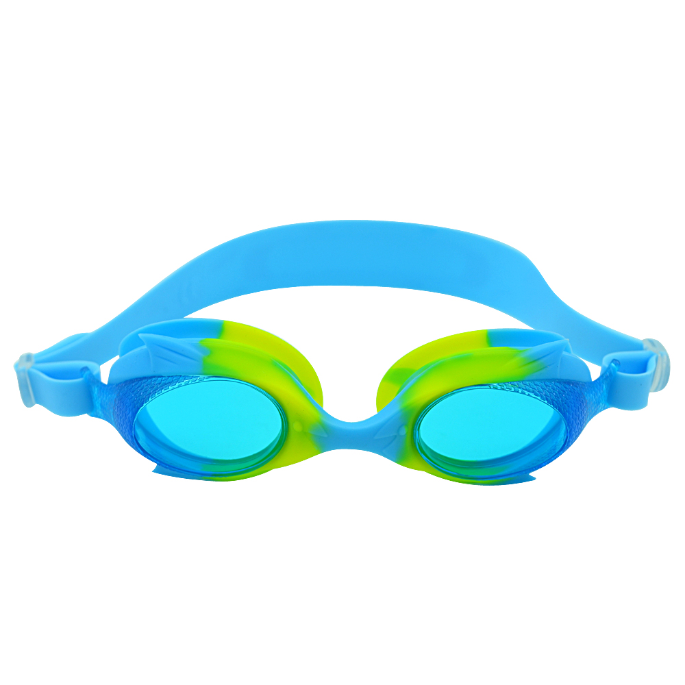 Очки для плавания Mystyle, 9-15 лет, сине-желтые, спортивные, AF, от UVA, UVB, силикон