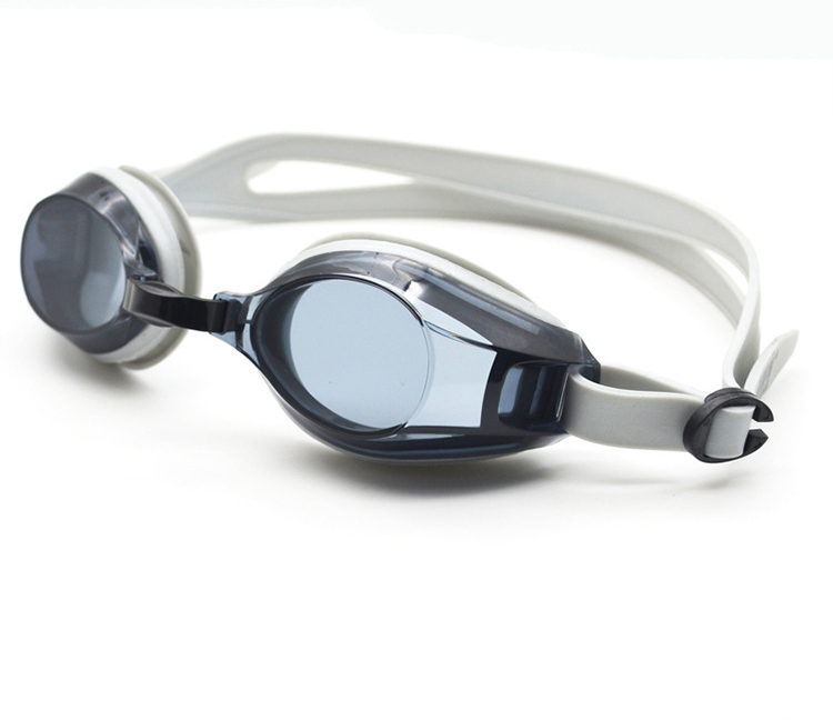Очки для плавания Mystyle взрослые, черно-белые, тонированные, AF, от UVA, UVB, силикон