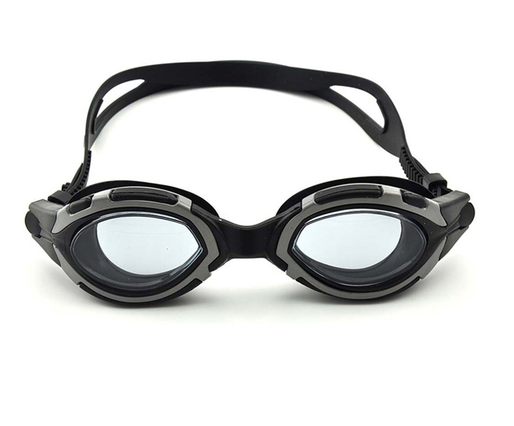 Очки для плавания Mystyle взрослые, черные, тонированные, AF, от UVA, UVB, силикон
