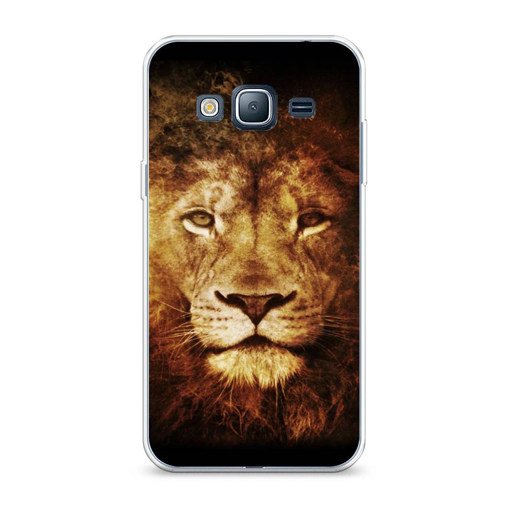 

Чехол на Samsung Galaxy J3 2016 "Лев", Черный;коричневый;желтый, 22450-6