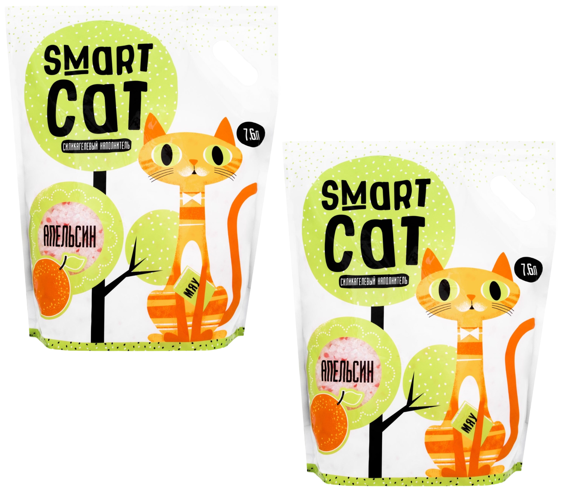 фото Smart cat smart cat наполнитель силикагелевый для туалета кошек с ароматом апельсина (3,32