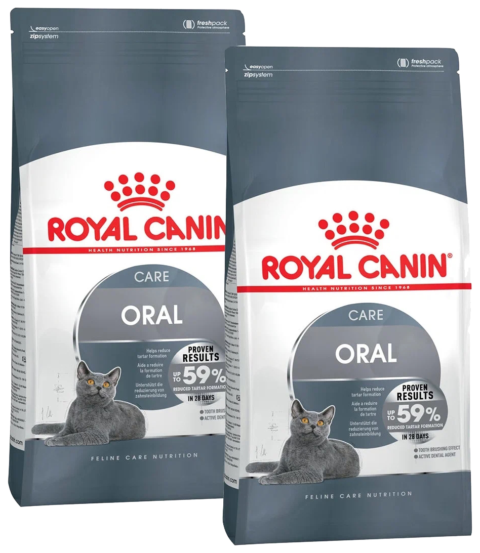 

Сухой корм для кошек Royal Canin Oral Care от заболеваний зубов и десен, 2 шт по 0,4 кг