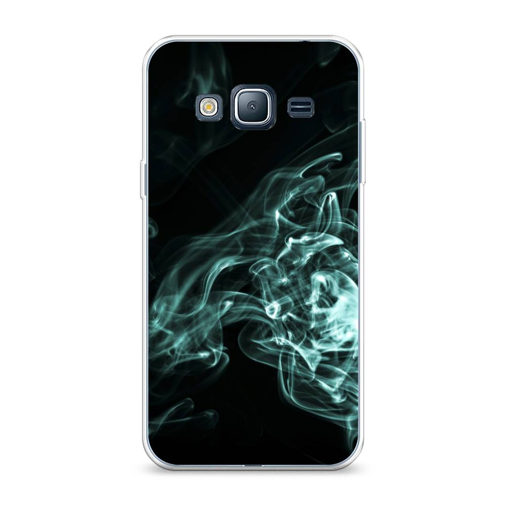 

Чехол на Samsung Galaxy J3 2016 "Дым", Голубой;черный, 22450-3