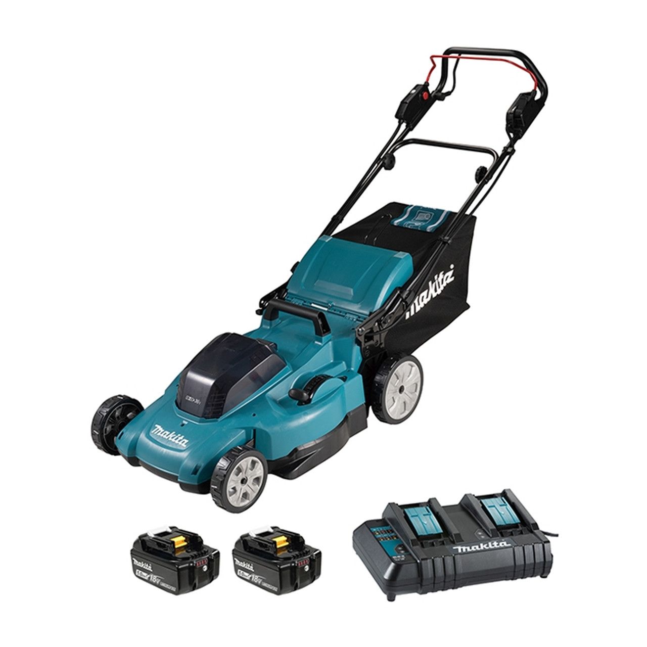 Газонокосилка аккумуляторная 860Вт - 53см, LXT 36В, 2х5Ач и з/у, Makita DLM539CT2