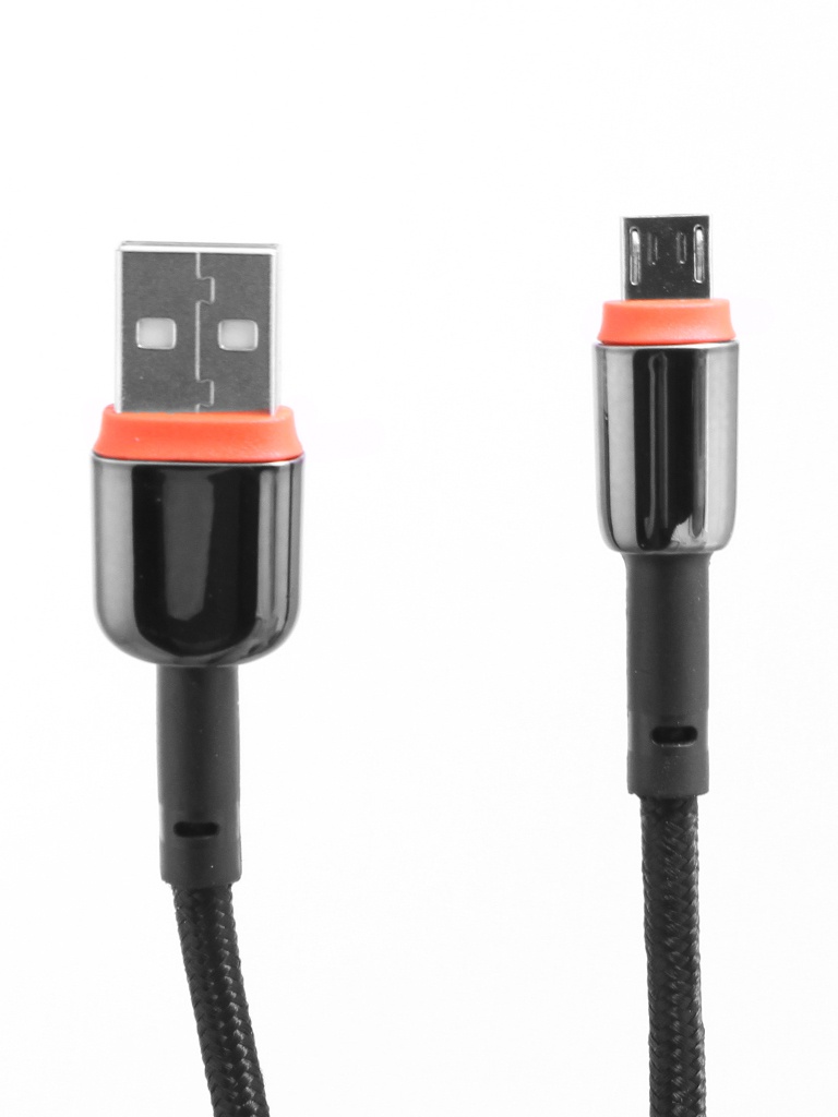 фото Кабель ldnio ls592 usb - microusb 2.4a 2m black-orange ld_c3821