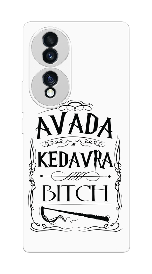 

Чехол на Honor 70 "Avada kedavra bitch", Белый;серый;черный, 6108250-6