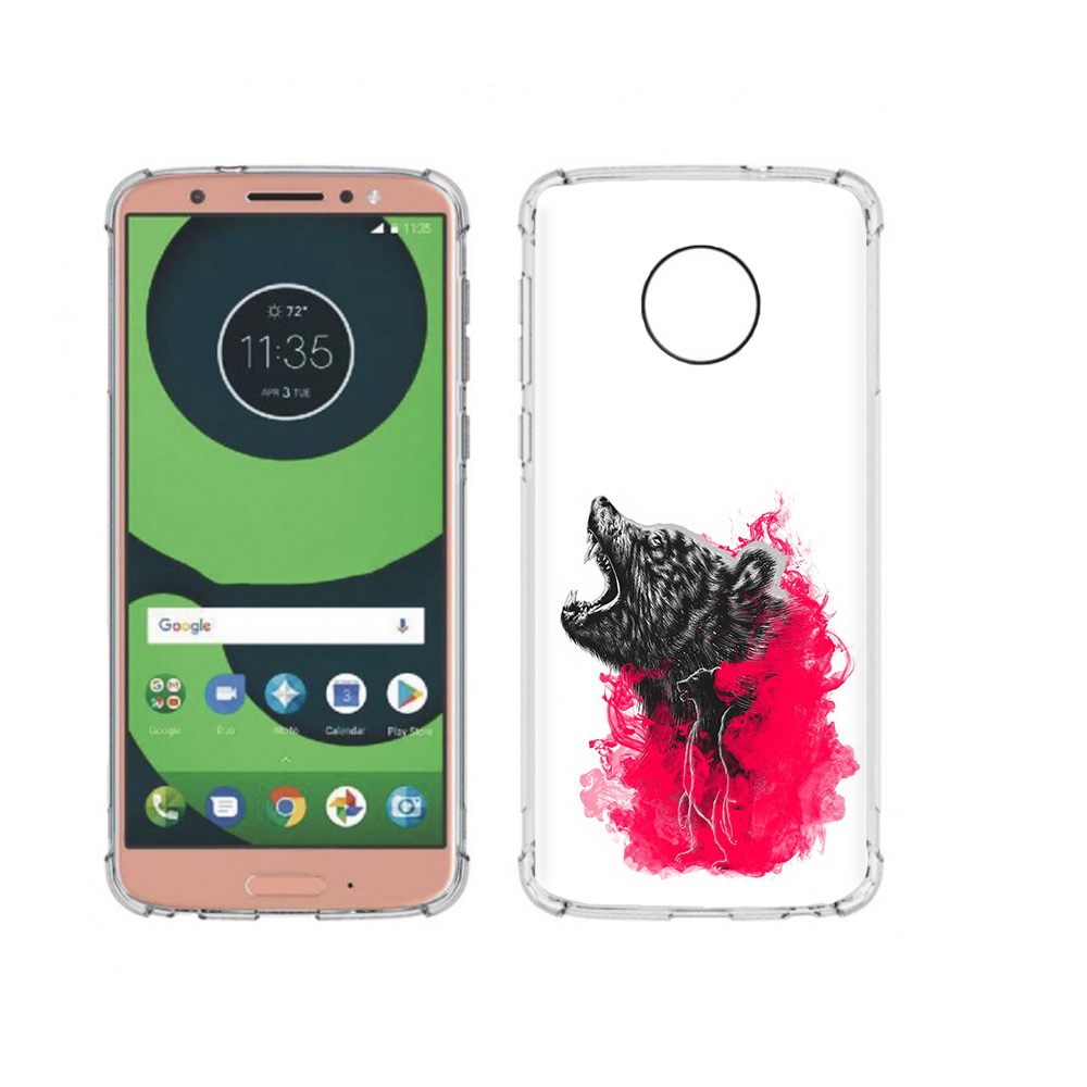 

Чехол MyPads Tocco для Motorola Moto G6 медведь в дымке (PT99805.376.463), Прозрачный, Tocco