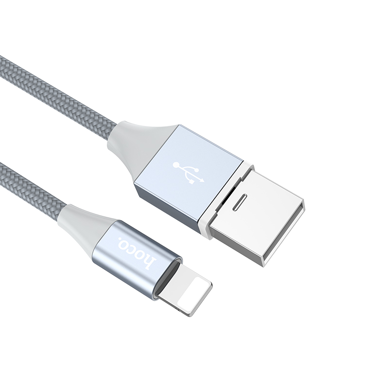 фото Usb-кабель hoco u40b magnetic, 1,2м для iphone 5/6 магнитный серый