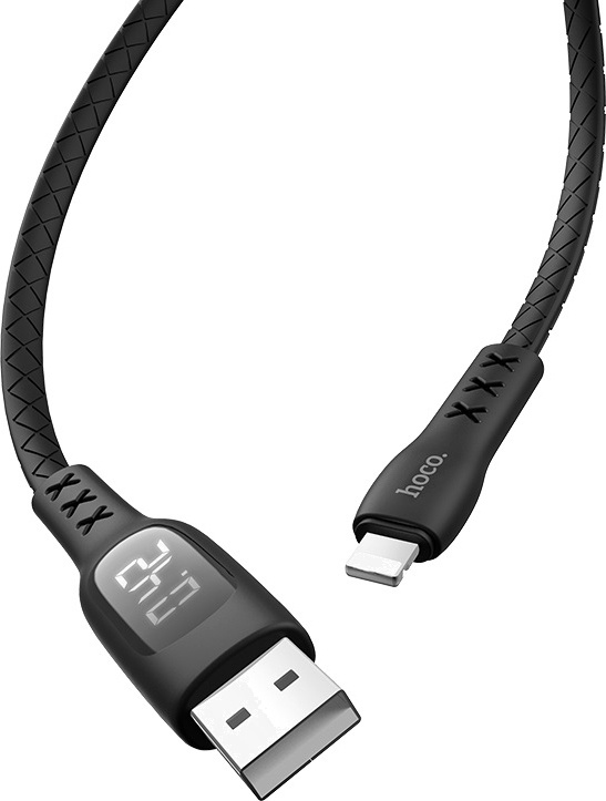 фото Кабель lightning - usb hoco 1.2 м черный