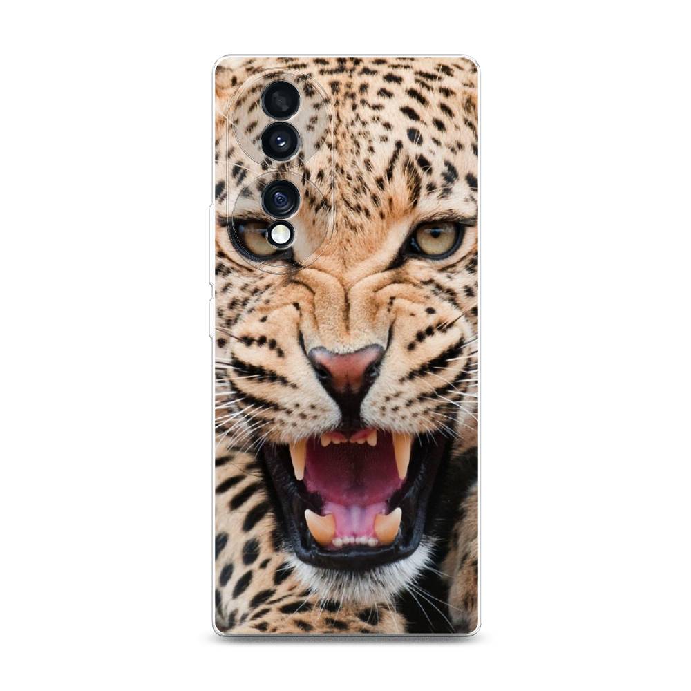 

Чехол для Honor 70 "Леопард 3d", Бежевый;черный, 6108250-6