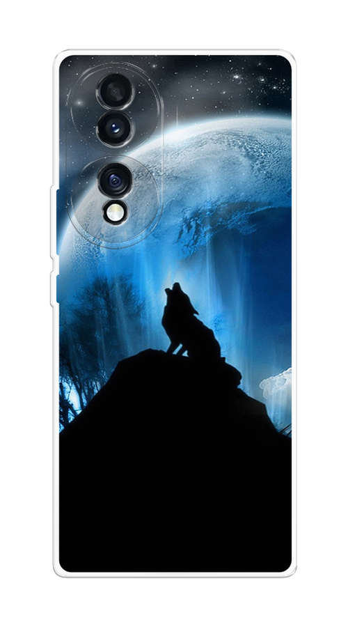 

Чехол на Honor 70 "Волк 2", Синий;черный;белый, 6108250-1
