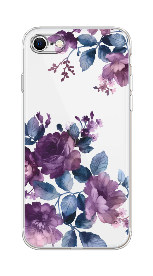 

Чехол на Apple iPhone 7/8/SE 2020/SE 2022 "Purple Blossoms", Синий;фиолетовый, 14850-1