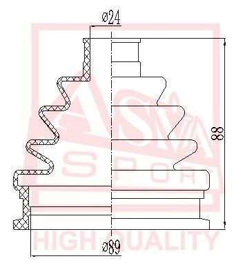 

Шрус Наруж.27x59.5x38 Audi A4/A6 Quatro ASVA арт. AD-011A45