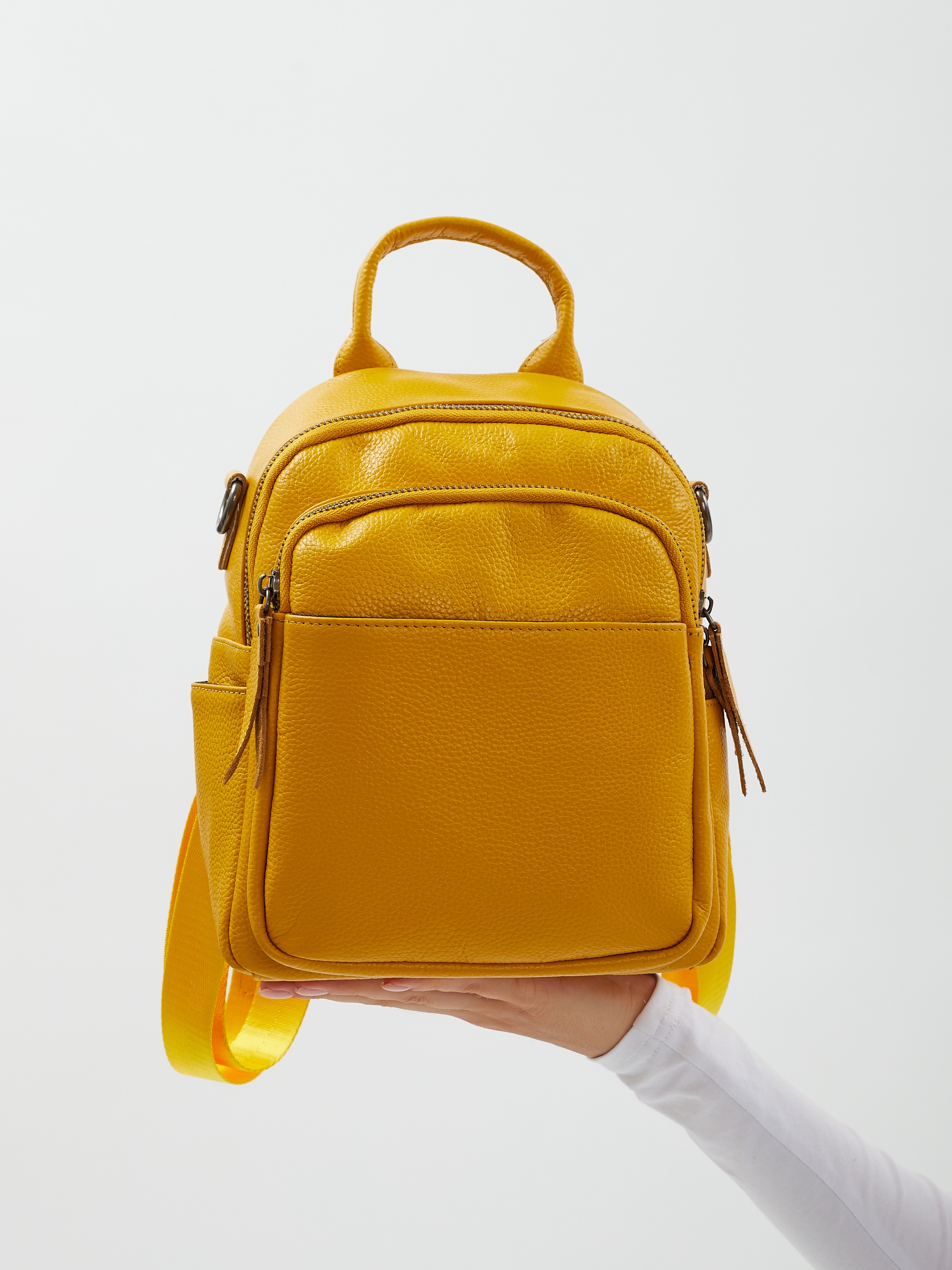 Рюкзак женский PouchMan 2130 желтый, 20х9х25 см