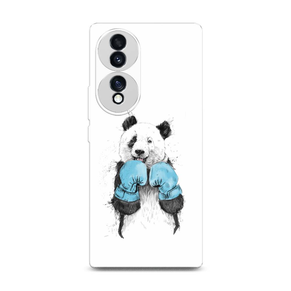 

Чехол для Honor 70 "Панда боксер", Голубой;белый;серый, 6108250-1