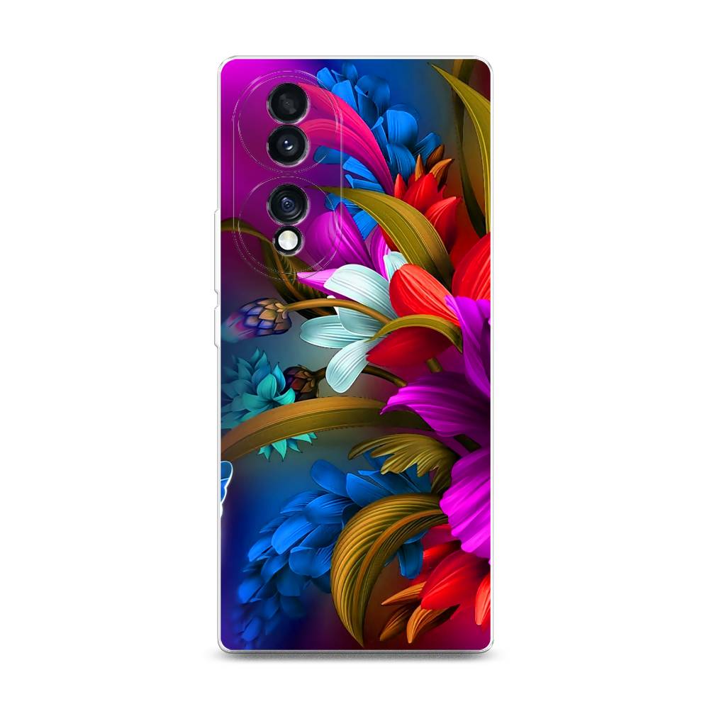 

Чехол для Honor 70 "Фантастические цветы", Фиолетовый;красный;синий, 6108250-2