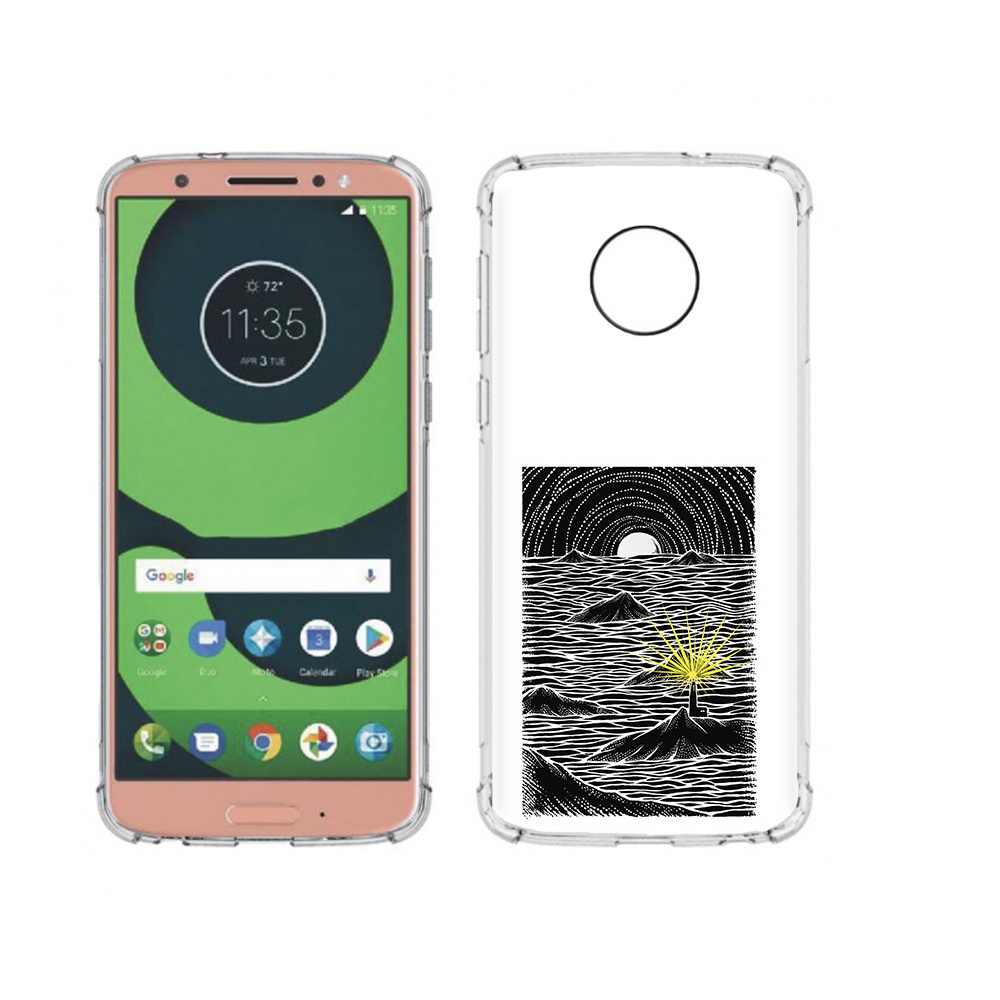 

Чехол MyPads Tocco для Motorola Moto G6 маяк в черно белом море (PT99805.376.460), Прозрачный, Tocco