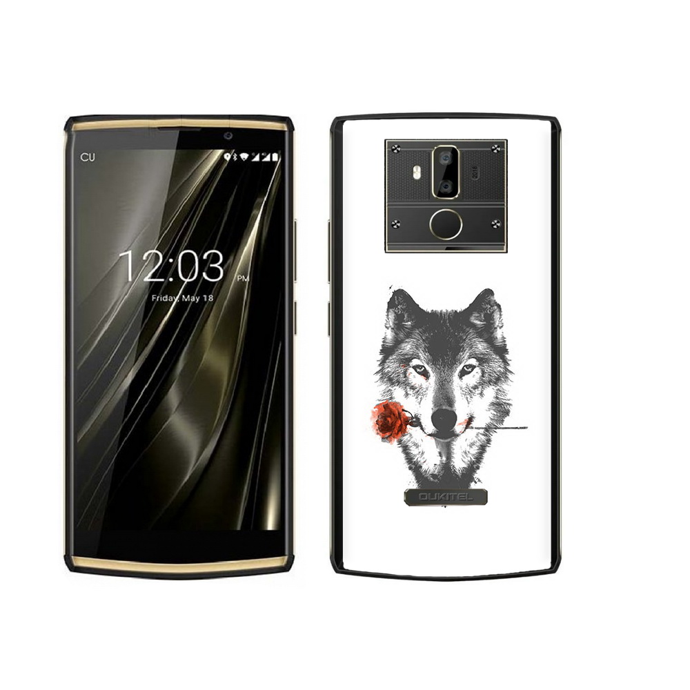 

Чехол MyPads Tocco для Oukitel K7 волк с розой, Прозрачный, Tocco
