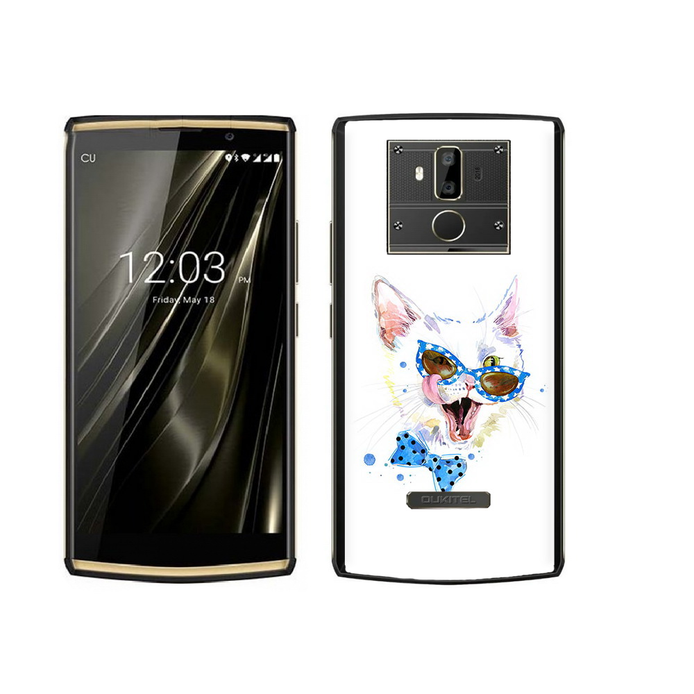

Чехол MyPads Tocco для Oukitel K7 белый кот, Прозрачный, Tocco