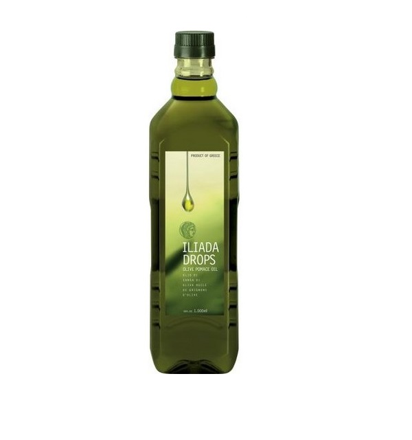 

Масло оливковое Iliada Drops Pomace для жарки рафинированное, из жмыха, 1 л