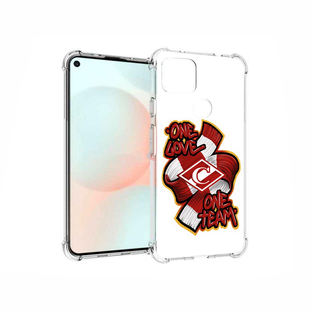 

Чехол MyPads Tocco для Google Pixel 5A Одна любовь-Спартак, Прозрачный, Tocco