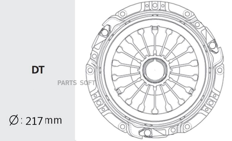 VALEO PHC Корзина сцепления HYUNDAI Elantra 00- 1.8/2.0,Coupe 2.0 VALEO PHC