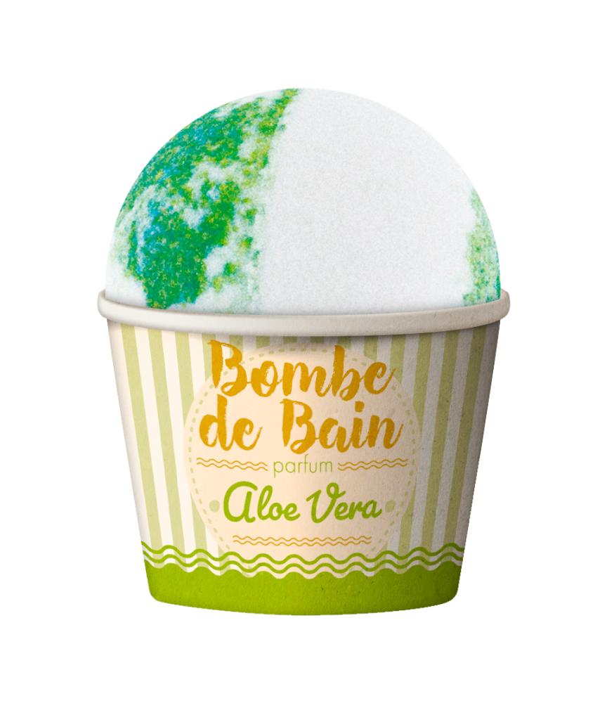 Бомбочка для ванны Les Petits Bains De Provence Алоэ Вера, для всех типов кожи, 115 г бомбочка для ванны bada boom эко гейзер neon зеленый чай 160 г