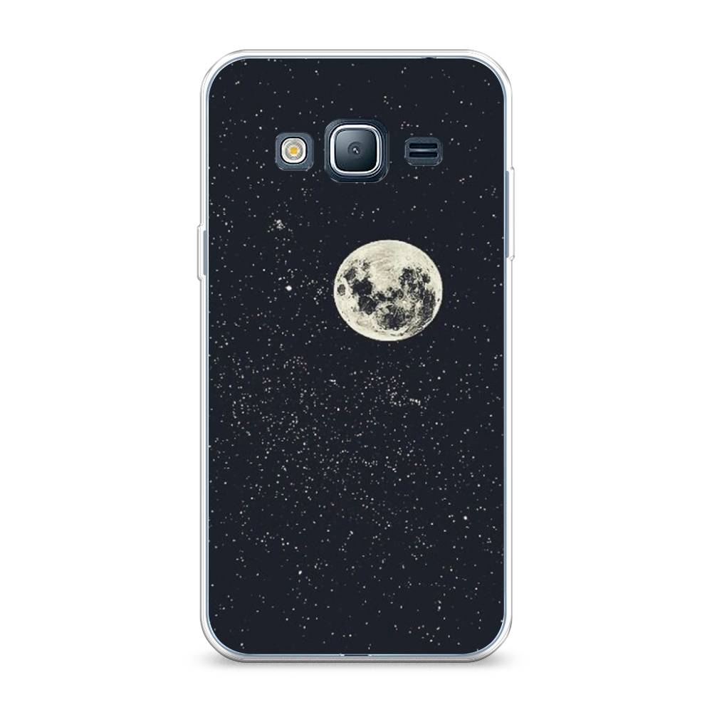 

Чехол на Samsung Galaxy J3 2016 "Полнолуние", Красный, 22450-2