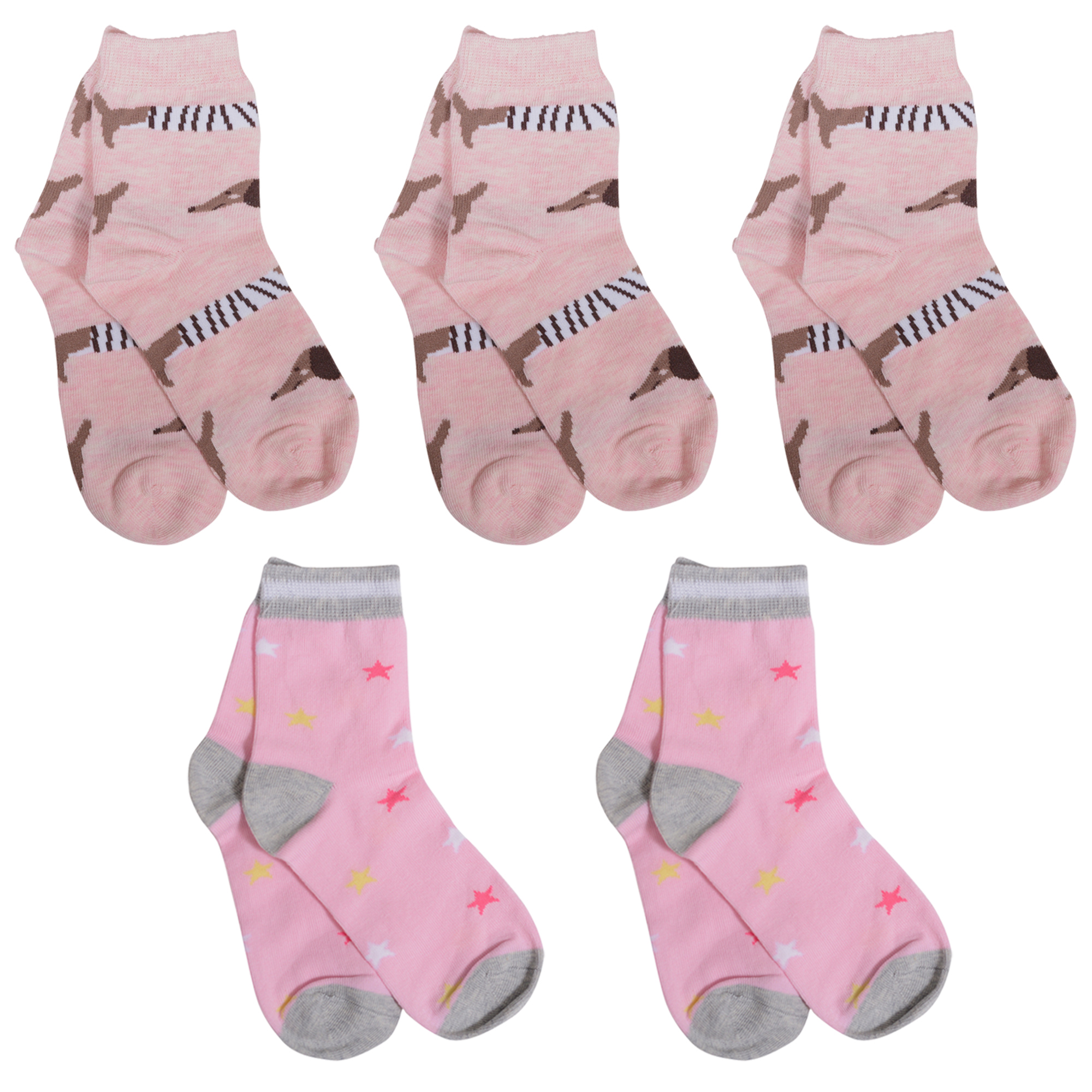 

Носки для девочек Rusocks 5-Д-31353 цв. розовый; серый; белый р. 26-28, 5-Д-31353