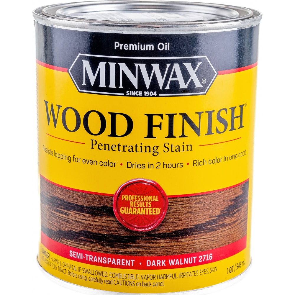 

Морилка Minwax WF 2716 темный орех 946 мл 70012, Коричневый