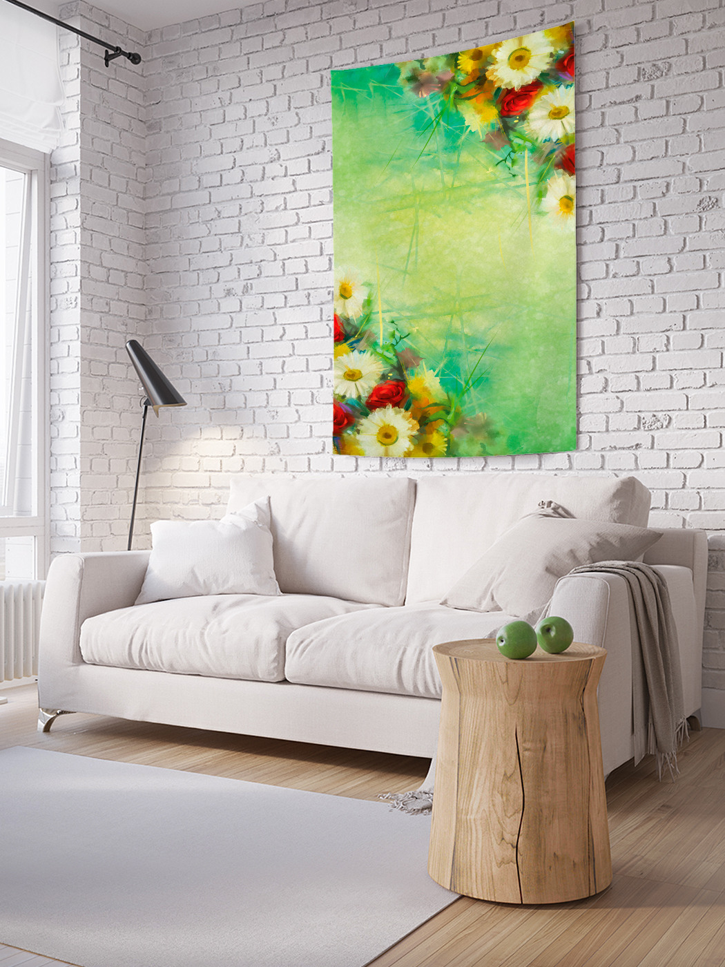

Вертикальное фотопанно на стену JoyArty Тропа с цветами 150x200 см, Тропа с цветами