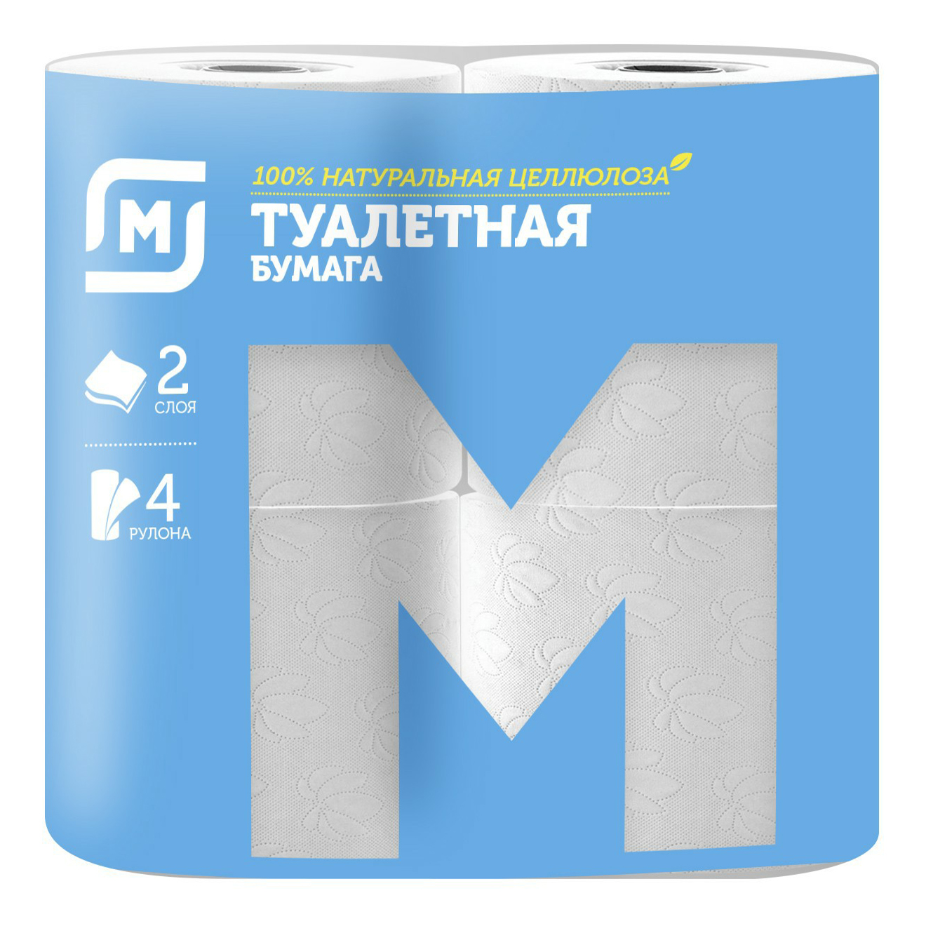 Туалетная бумага Soft luxe без запаха, 4 шт.