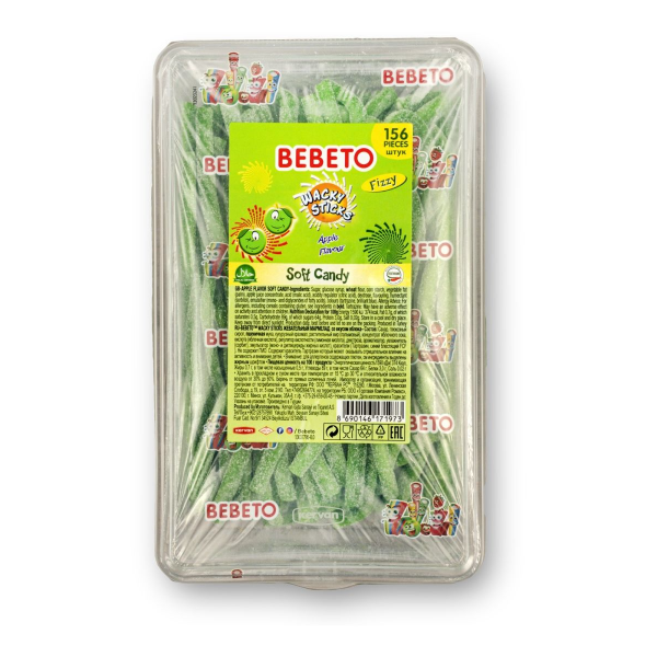 

Мармелад Bebeto Wacky Sticks Fizzy со вкусом яблока