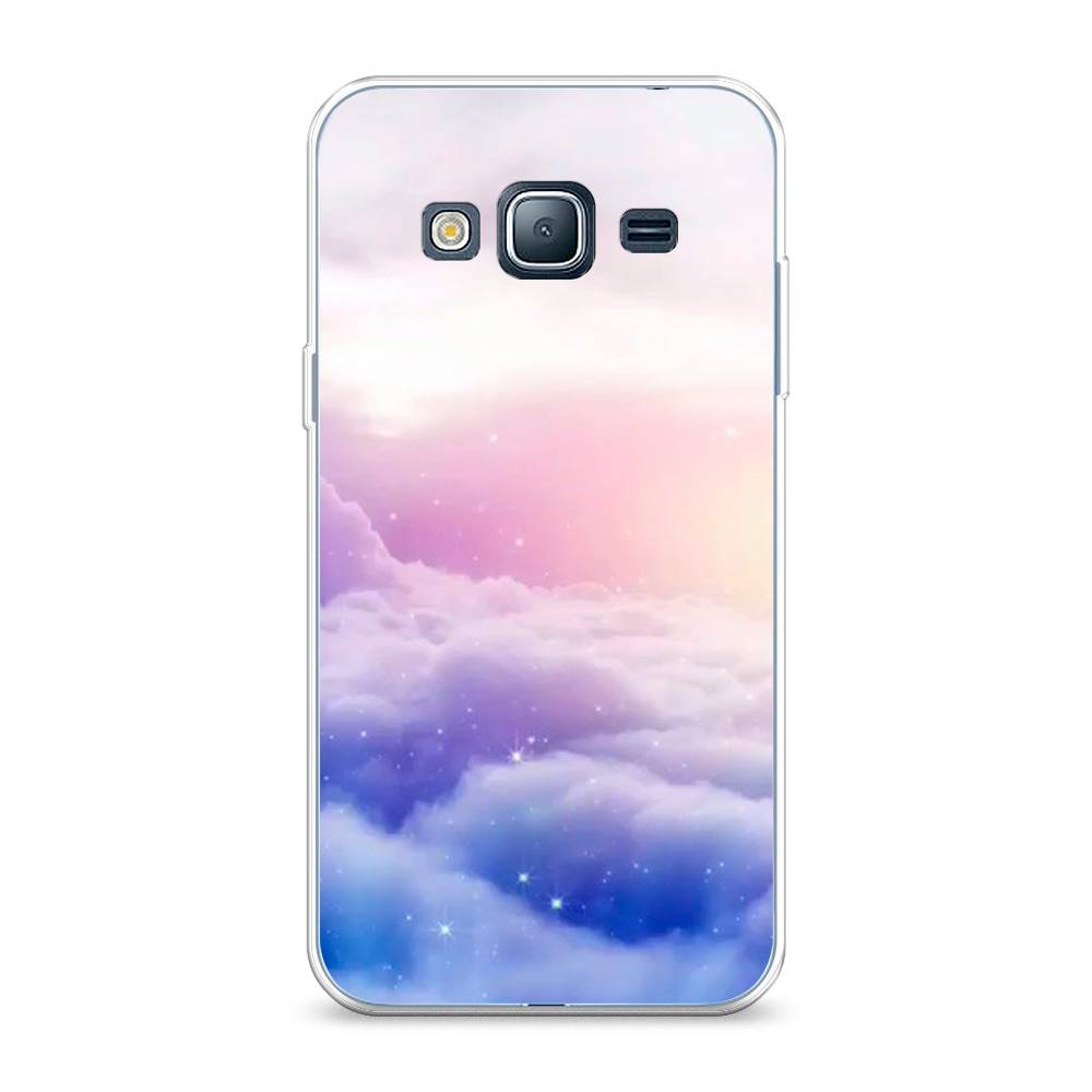 

Чехол на Samsung Galaxy J3 2016 "Небеса", Голубой;белый;розовый, 22450-2